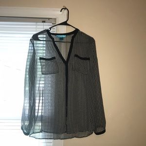 Black and white checkered dress shirt